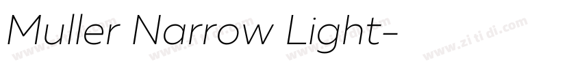 Muller Narrow Light字体转换